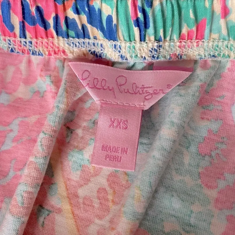 Kids Lilly Pulitzer Electric Feel Elastic Strapless Pima Cotton Casual Dress XXS